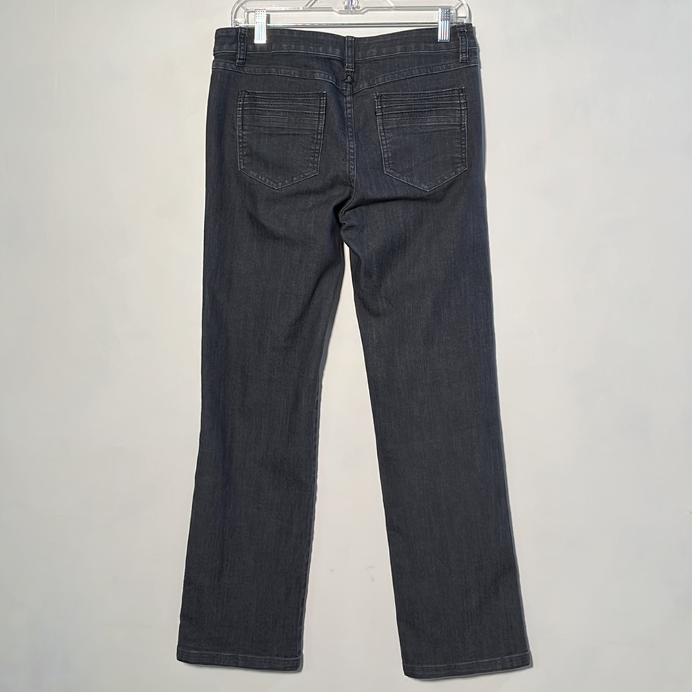 PRANA Jada Grey/Charcoal Demin 5 Pocket Straight Leg Organic Cotton Jean SZ 8/29 - Picture 4 of 16